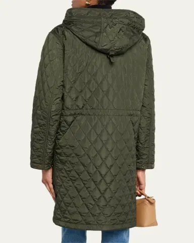Burberry Hillgate Quilted Long Hooded Jacket | Thumbnail 3 Burberry Hillgate Quilted Long Hooded Jacket | Thumbnail 3