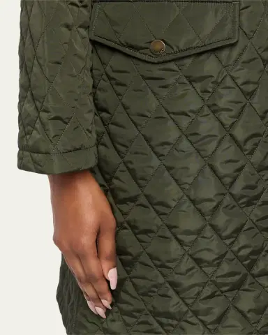 Burberry Hillgate Quilted Long Hooded Jacket | Thumbnail 4 Burberry Hillgate Quilted Long Hooded Jacket | Thumbnail 4