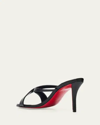 Christian Louboutin 80mm Mulazee Leather Crisscross Mules | Thumbnail 2
