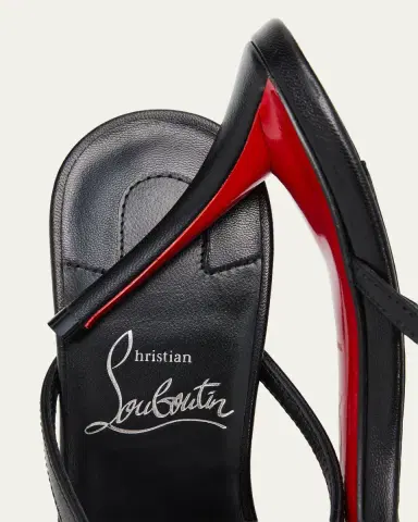 Christian Louboutin 80mm Mulazee Leather Crisscross Mules | Thumbnail 3