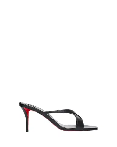 Christian Louboutin 80mm Mulazee Leather Crisscross Mules | Thumbnail 1