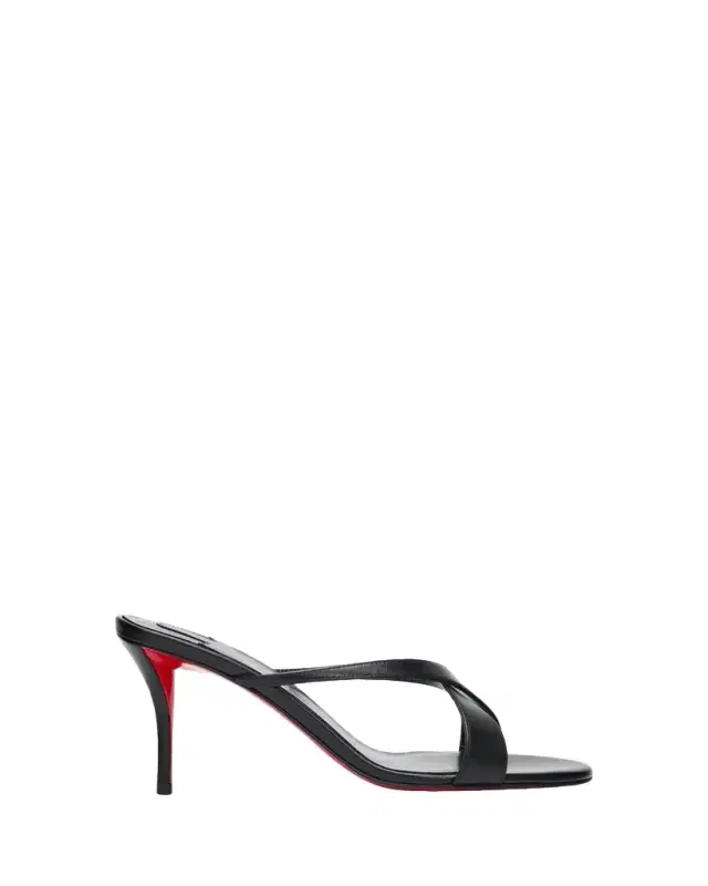 Christian Louboutin 80mm Mulazee Leather Crisscross Mules