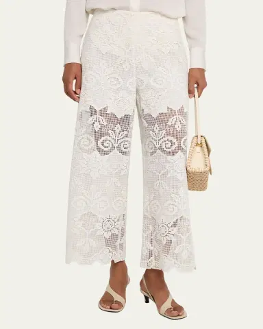 Kobi Halperin Gina Wide-Leg Geometric Floral Lace Pants | Thumbnail 2