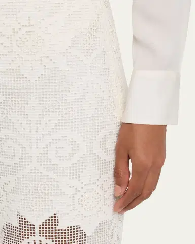 Kobi Halperin Gina Wide-Leg Geometric Floral Lace Pants | Thumbnail 3