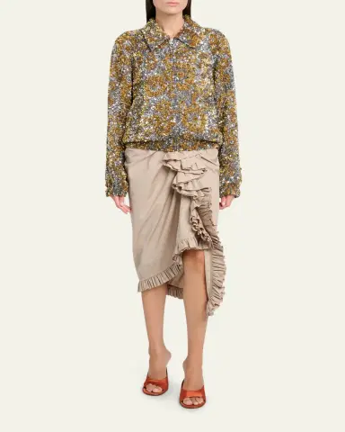 Dries Van Noten Sina Asymmetric Ruffle Midi Skirt | Thumbnail 2 Dries Van Noten Sina Asymmetric Ruffle Midi Skirt | Thumbnail 2