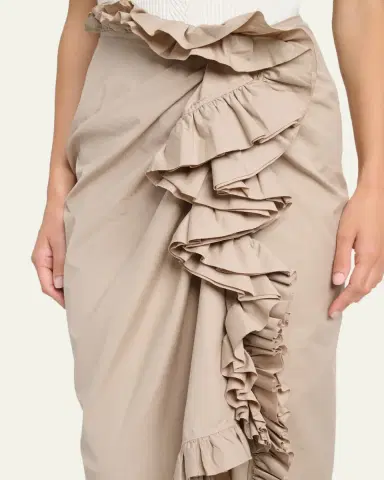 Dries Van Noten Sina Asymmetric Ruffle Midi Skirt | Thumbnail 5 Dries Van Noten Sina Asymmetric Ruffle Midi Skirt | Thumbnail 5
