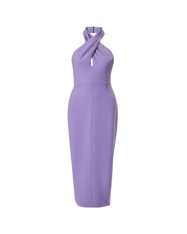 Crisscross Halter Midi Dress