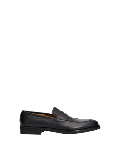 Ferragamo Men's Hammered Leather Penny Loafers | Thumbnail 1