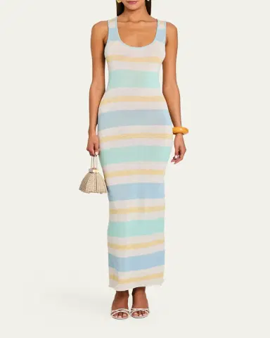 SEROYA Jasmine Striped Knit Maxi Dress | Thumbnail 2 SEROYA Jasmine Striped Knit Maxi Dress | Thumbnail 2