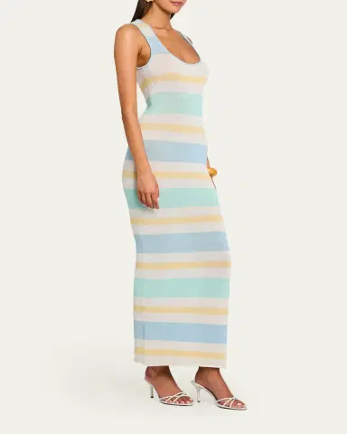 SEROYA Jasmine Striped Knit Maxi Dress | Thumbnail 4 SEROYA Jasmine Striped Knit Maxi Dress | Thumbnail 4