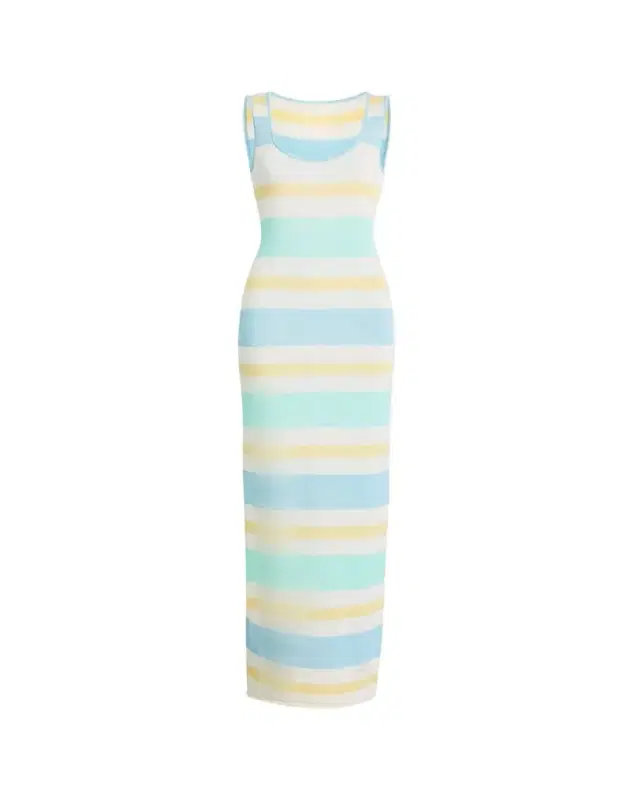 SEROYA Jasmine Striped Knit Maxi Dress