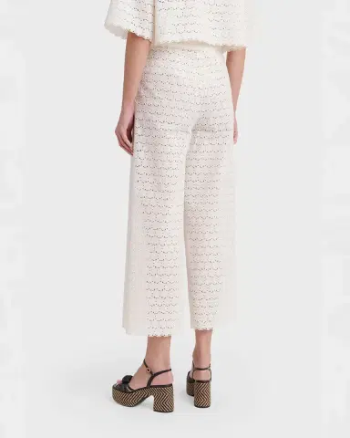 Valentino Garavani Embroidered Eyelet Cotton Drawstring Pants | Thumbnail 2 Valentino Garavani Embroidered Eyelet Cotton Drawstring Pants | Thumbnail 2