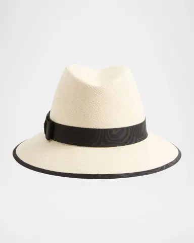 Valentino Garavani VLOGO Straw Fedora | Thumbnail 3 Valentino Garavani VLOGO Straw Fedora | Thumbnail 3
