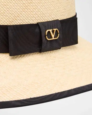 Valentino Garavani VLOGO Straw Fedora | Thumbnail 7 Valentino Garavani VLOGO Straw Fedora | Thumbnail 7