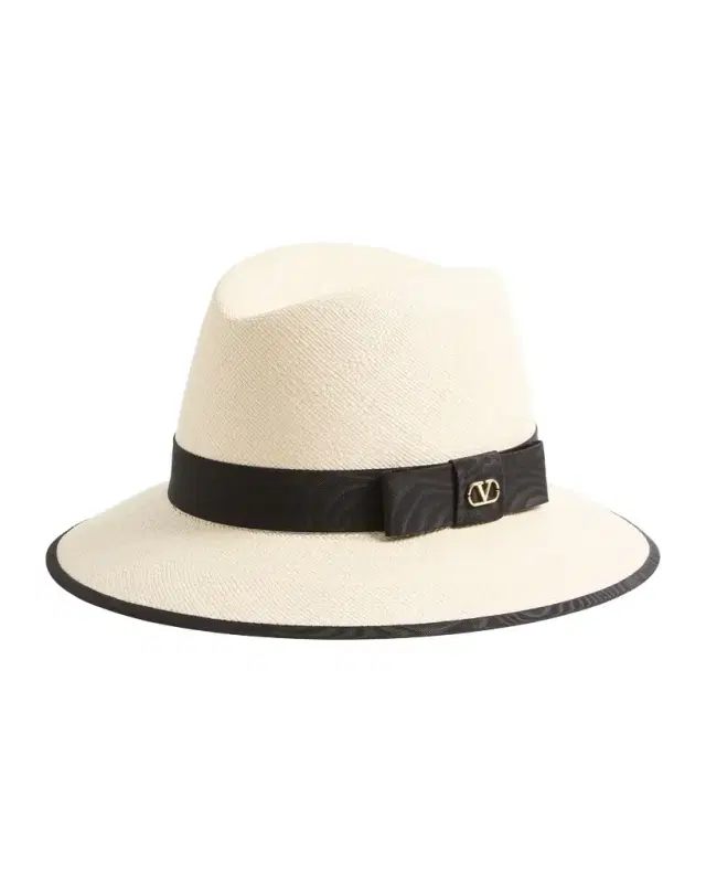 Valentino Garavani VLOGO Straw Fedora