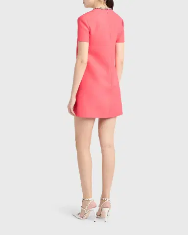Valentino Garavani Crystal Embroidered Wool-Silk Mini Dress | Thumbnail 2 Valentino Garavani Crystal Embroidered Wool-Silk Mini Dress | Thumbnail 2