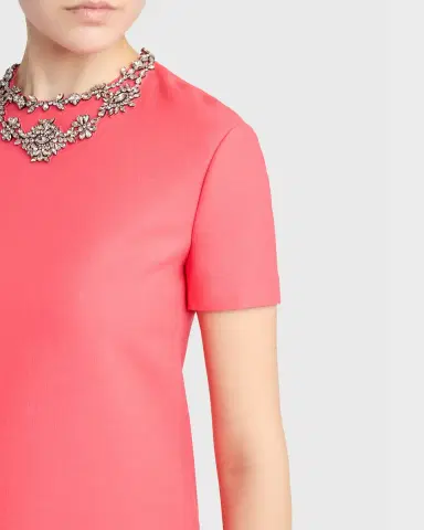 Valentino Garavani Crystal Embroidered Wool-Silk Mini Dress | Thumbnail 4 Valentino Garavani Crystal Embroidered Wool-Silk Mini Dress | Thumbnail 4
