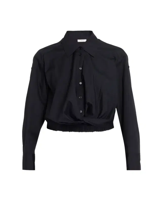 Leo Twist-Front Poplin Top