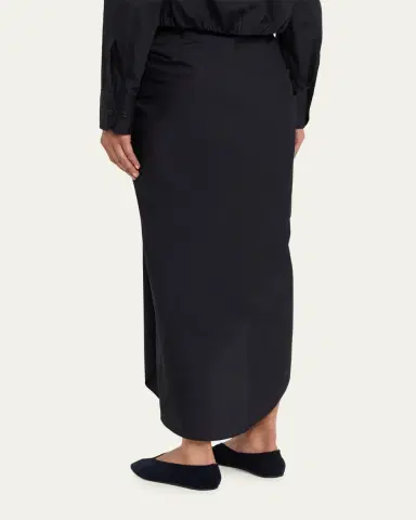 A.L.C. Rhodes Draped Cotton Midi Skirt | Thumbnail 3