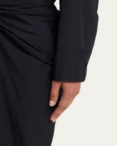 A.L.C. Rhodes Draped Cotton Midi Skirt | Thumbnail 5