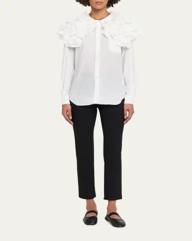 Comme des Garçons Comme des Garçons Ruffled Button-Front Blouse | Thumbnail 2 Comme des Garçons Comme des Garçons Ruffled Button-Front Blouse | Thumbnail 2