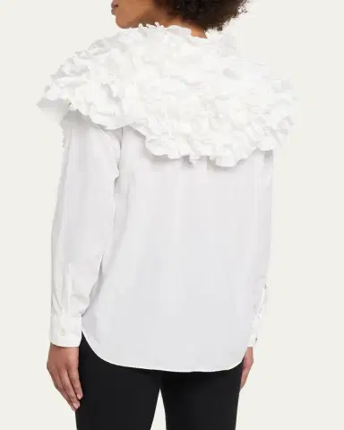 Comme des Garçons Comme des Garçons Ruffled Button-Front Blouse | Thumbnail 3 Comme des Garçons Comme des Garçons Ruffled Button-Front Blouse | Thumbnail 3