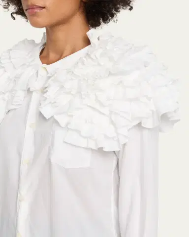 Comme des Garçons Comme des Garçons Ruffled Button-Front Blouse | Thumbnail 5 Comme des Garçons Comme des Garçons Ruffled Button-Front Blouse | Thumbnail 5