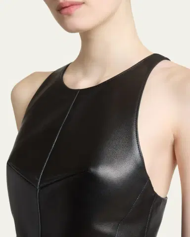 Givenchy Racerback Mini Leather Dress | Thumbnail 5 Givenchy Racerback Mini Leather Dress | Thumbnail 5