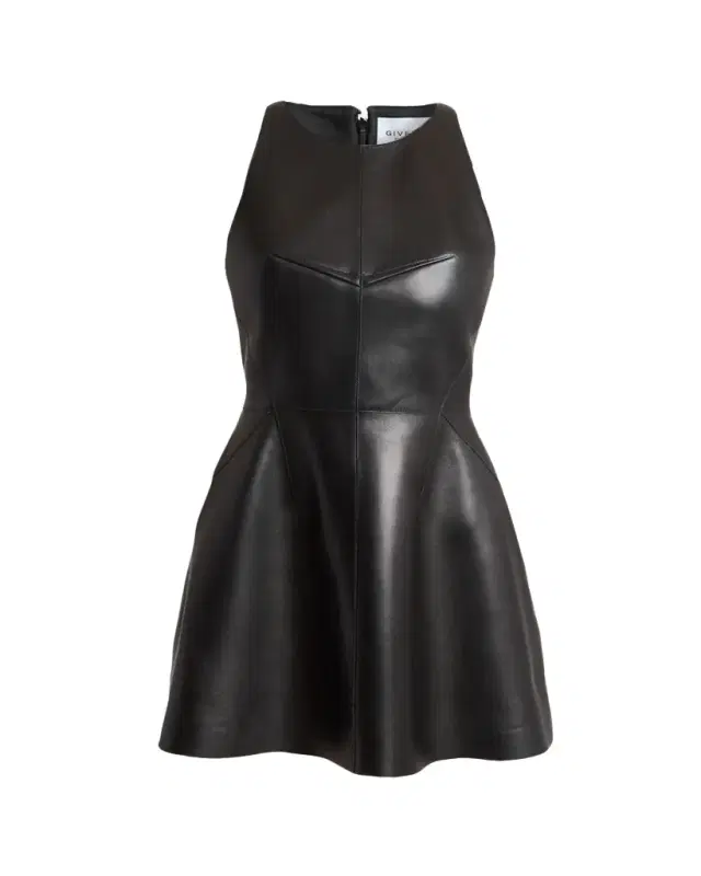 Givenchy Racerback Mini Leather Dress