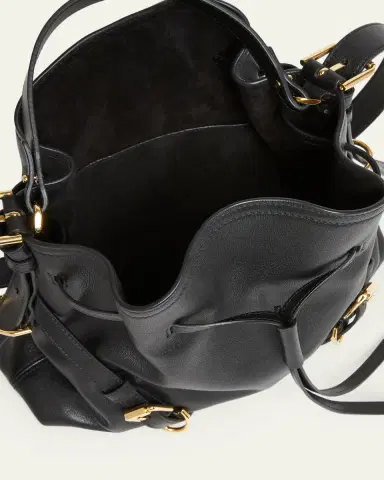 Givenchy Voyou Small Buckle Shoulder Bag in Leather | Thumbnail 4 Givenchy Voyou Small Buckle Shoulder Bag in Leather | Thumbnail 4