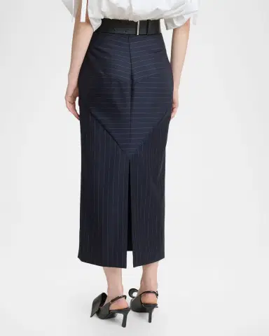 Givenchy Pinstripe Wool Pencil Midi Skirt | Thumbnail 2 Givenchy Pinstripe Wool Pencil Midi Skirt | Thumbnail 2