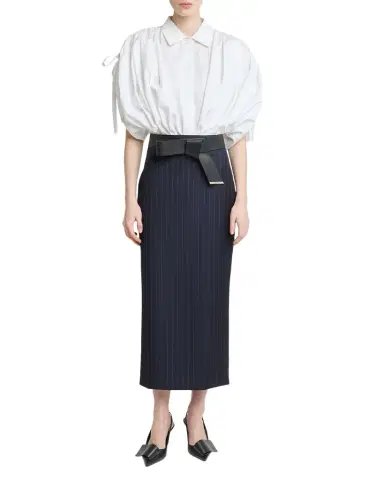 Givenchy Pinstripe Wool Pencil Midi Skirt | Thumbnail 1 Givenchy Pinstripe Wool Pencil Midi Skirt | Thumbnail 1