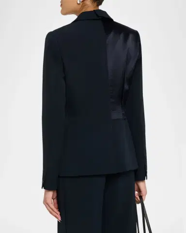Jason Wu Collection Tailored Satin-Trim Blazer | Thumbnail 2 Jason Wu Collection Tailored Satin-Trim Blazer | Thumbnail 2