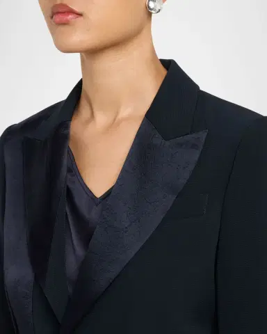 Jason Wu Collection Tailored Satin-Trim Blazer | Thumbnail 4 Jason Wu Collection Tailored Satin-Trim Blazer | Thumbnail 4