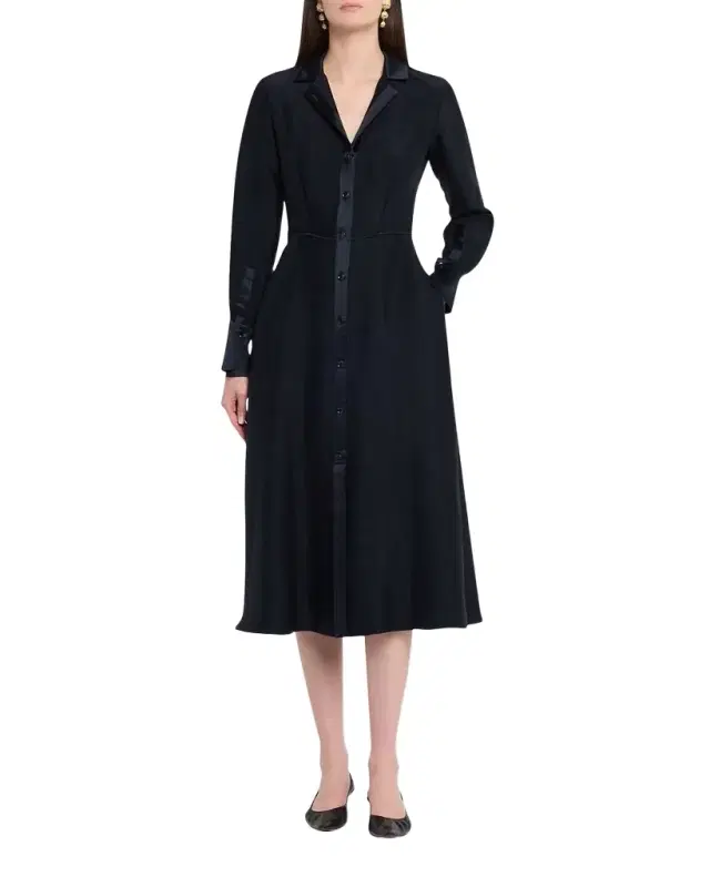 Jason Wu Collection Washed Twill Layered Midi Shirtdress