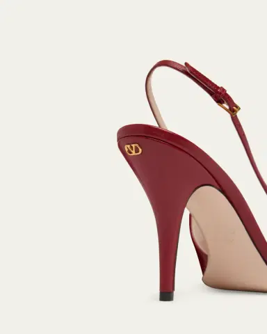 Valentino Garavani 100mm Cuttie Leather Slingback Pumps | Thumbnail 5