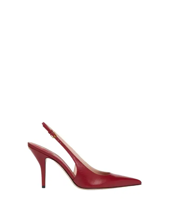 100mm Cuttie Leather Slingback Pumps
