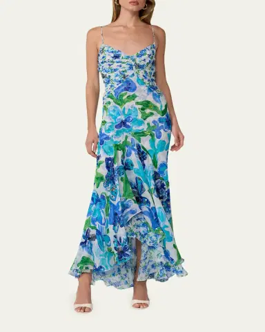 Diane von Furstenberg Eileen Beaded Floral-Print Maxi Dress | Thumbnail 2 Diane von Furstenberg Eileen Beaded Floral-Print Maxi Dress | Thumbnail 2