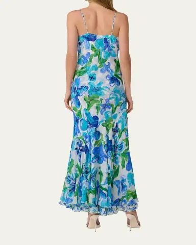 Diane von Furstenberg Eileen Beaded Floral-Print Maxi Dress | Thumbnail 3 Diane von Furstenberg Eileen Beaded Floral-Print Maxi Dress | Thumbnail 3