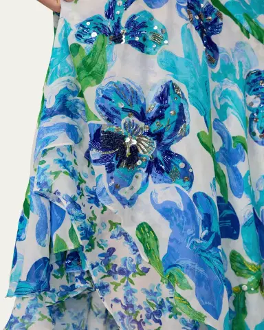 Diane von Furstenberg Eileen Beaded Floral-Print Maxi Dress | Thumbnail 5 Diane von Furstenberg Eileen Beaded Floral-Print Maxi Dress | Thumbnail 5
