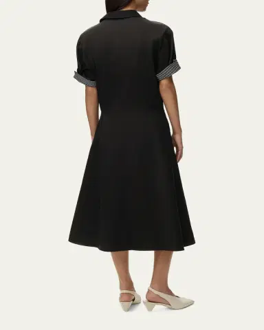 Loewe Wrapped Short-Sleeve Midi Shirtdress | Thumbnail 3 Loewe Wrapped Short-Sleeve Midi Shirtdress | Thumbnail 3