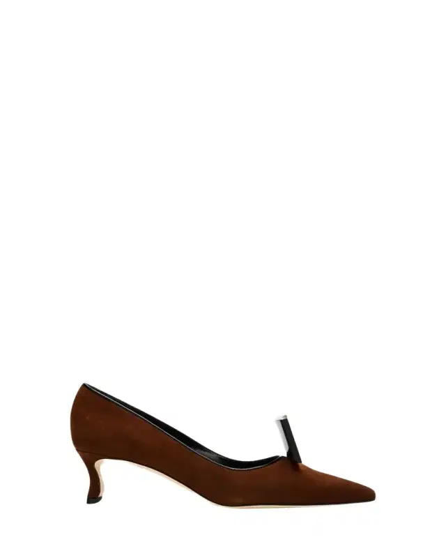 Manolo Blahnik 50mm Potoka Suede Pumps