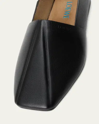 Loewe Men's Origami Leather Square-Toe Slippers | Thumbnail 3