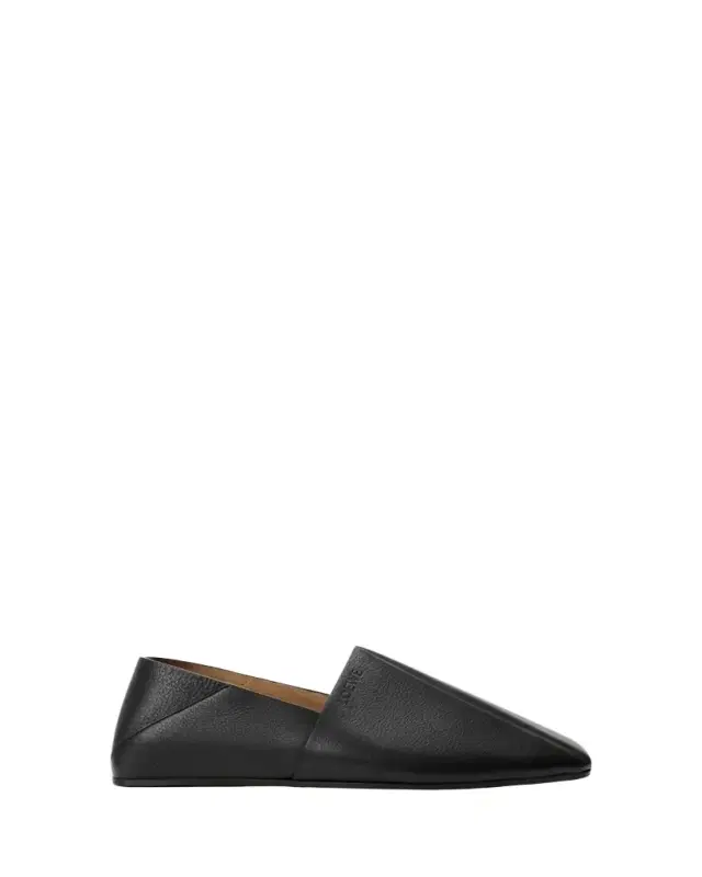 Loewe Men's Origami Leather Square-Toe Slippers