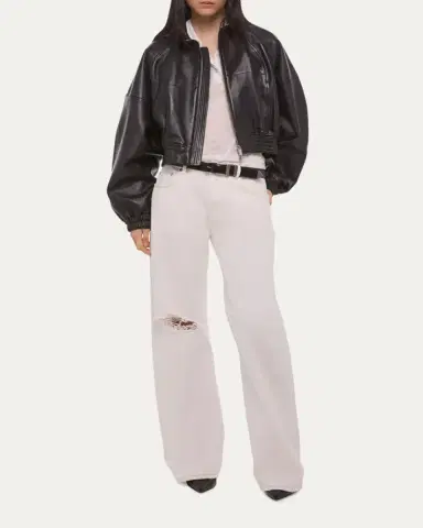 Helmut Lang Leather Bomber Jacket | Thumbnail 2 Helmut Lang Leather Bomber Jacket | Thumbnail 2
