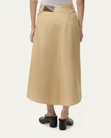 Loewe Asymmetric Cotton Midi Skirt | Thumbnail 3 Loewe Asymmetric Cotton Midi Skirt | Thumbnail 3