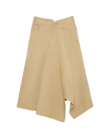 Loewe Asymmetric Cotton Midi Skirt | Thumbnail 1 Loewe Asymmetric Cotton Midi Skirt | Thumbnail 1