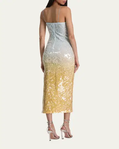 Alice + Olivia Fifi Sequined Midi Dress | Thumbnail 3 Alice + Olivia Fifi Sequined Midi Dress | Thumbnail 3
