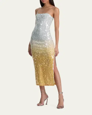 Alice + Olivia Fifi Sequined Midi Dress | Thumbnail 4 Alice + Olivia Fifi Sequined Midi Dress | Thumbnail 4