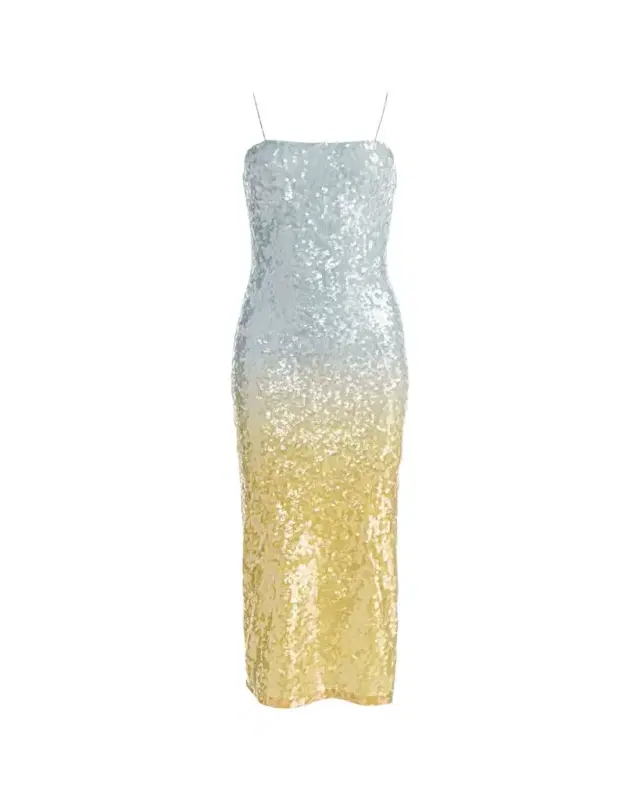 ALICE + OLIVIA Fifi Sequined Midi Dress